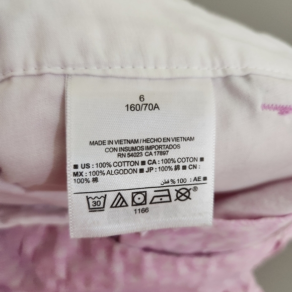 Old Navy Pineapple Print Pastel Preppy Chino Shorts, sz 6 - Picture 4 of 6